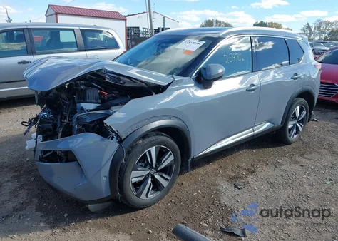2021 Nissan Rogue Platinum Intelligent Awd from USA, damaged, VIN JN8AT3DD0MW312708